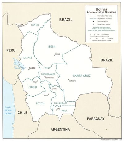 Map of Bolivia