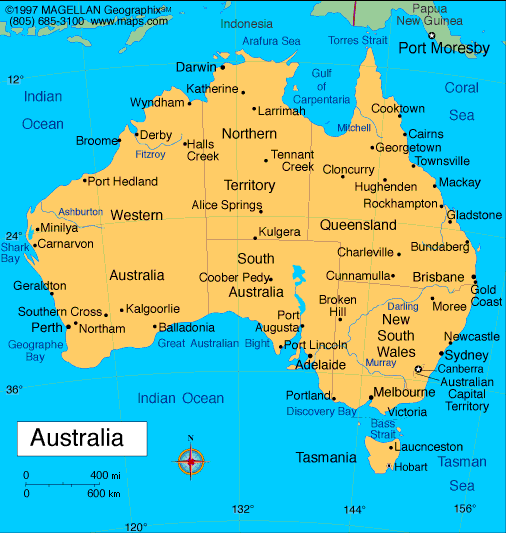 map Australia