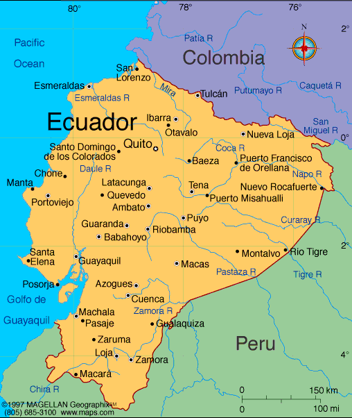 Map of Ecuador