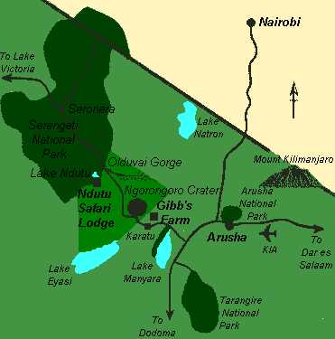 map of safari region